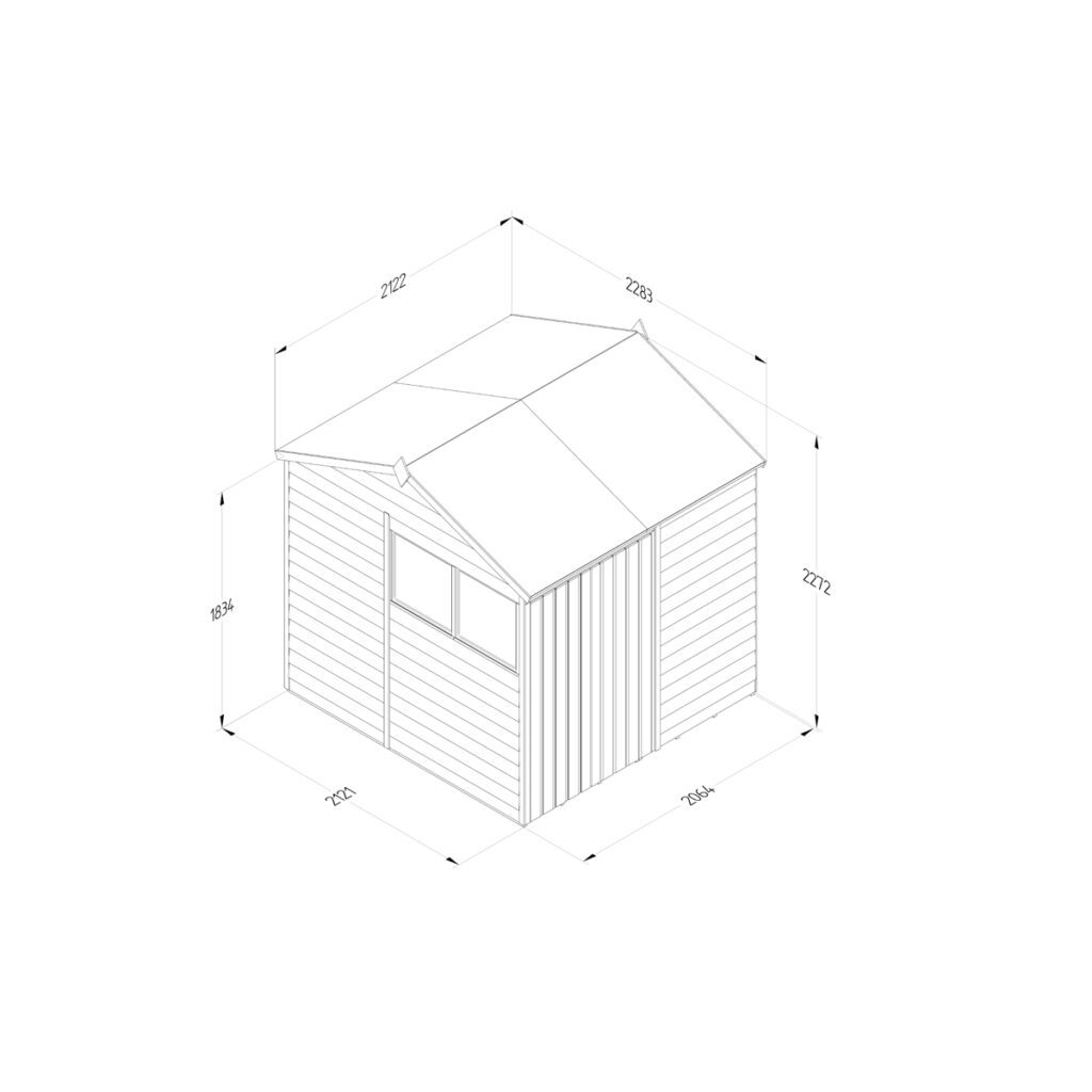 4LIFE Reverse Apex Shed 7×7 – Double Door – 2 Windows 5013053200995 2
